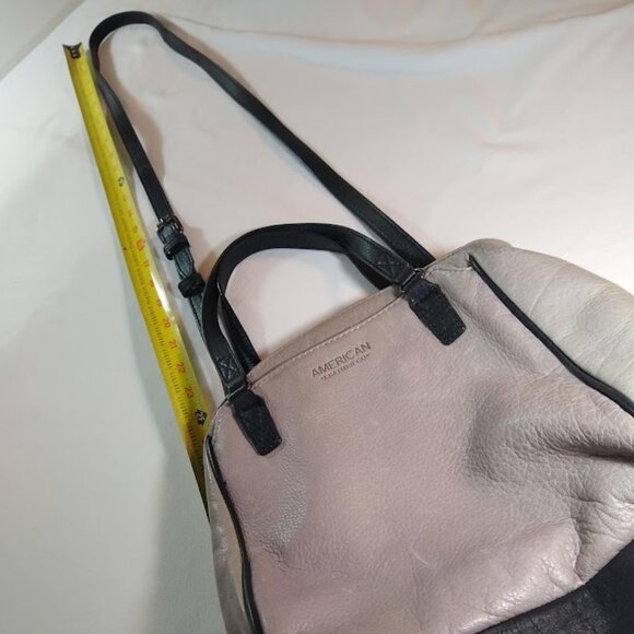 American Leather Co  'Lenox Triple Entry Crossbody in Cream Multi' - Picture 14 of 15